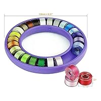 headytidy 2PCS Bobbin Saver Holder Storage Organizers - Silicone Rubber Ring Needles Saver Bobbin Storage Box Tools Handicraft Storage Container for Home Workshop Metal Or Plastic Sewing Bobbins