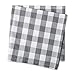 DII Checkered Tabletop Collection 100% Cotton, Machine Washable, Napkin Set, 20x20, Gray, 6 Piece