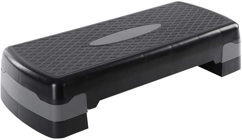 27inch Stepper Exercise Workout, Height-Adjustable 3.9"-5.9" Step Aerobics Platform Aerobic Step Aerobics Trainer Yoga Pedal Exercise Fitness Workout Stepper for Gym
