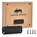 WHITE RHINO Gun Magnet Mount - 2 Complete Kits Include 4 Screws and Double Sided Tape Rubber Coated 35 lb Rating Magnetic Gun Holder for Truck, Car, Holster, Handgun, Rifle, Pistol (2)
