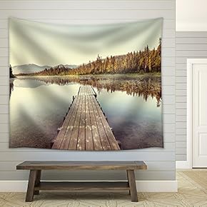 View The London Aquarium and The London Eye from Westminster Bridge. - Fabric Wall Tapestry Home Decor - 51x60 inches