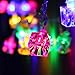TORCHSTAR 7.3ft Ice Cube Battery Operated LED Christmas String Lights - RGBY, 2 Work Modes, 20pcs Multi-Color Cubes for Christmas, Holiday, Party, Event Decorative Lighting