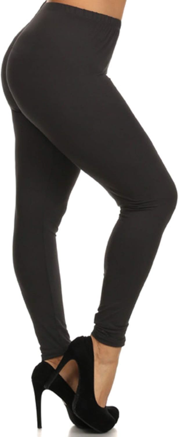 Leggings Depot Extra Plus Ultra Buttery Soft Basic Solid Leggings at  Women’s Clothing store