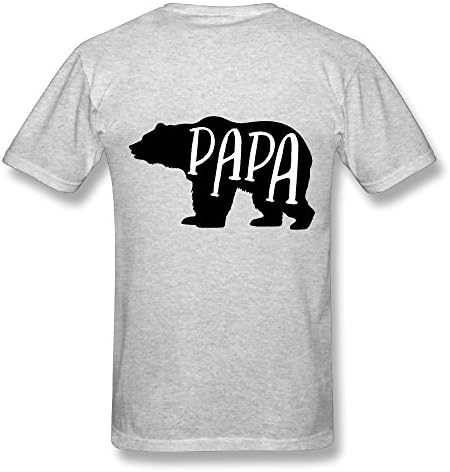 Bxse Papa Bear Comfortable Short Sleeve Round Neck T-shirts Mens