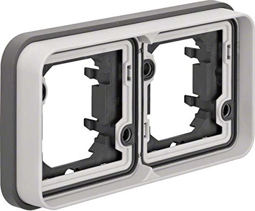 Berker Frame 2 Gang 13293505 Horizontal Light Grey W.1 Cover Frame 4011334405122
