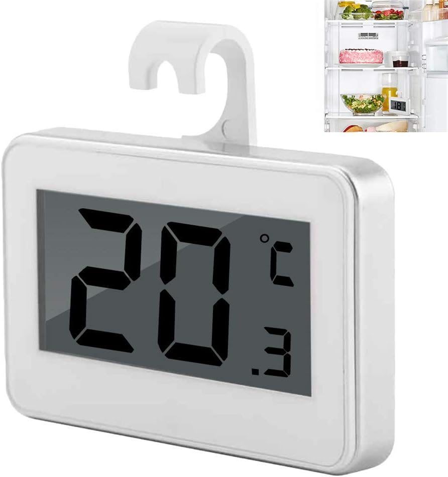 2PCS Digital Kitchen Waterproof Refrigerator Thermometer
