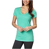 Kirkland Signature Ladies' Comfort Fit Cotton V-Neck Tee (M, Green)