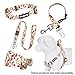 Blueberry Pet 9 Patterns Step-in Spring Scent Inspired Pink Rose Print Ivory Dog Harness, Chest Girth 16.5