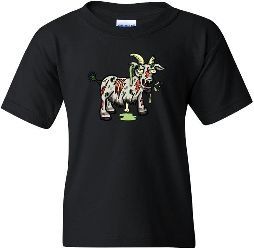 Amazon.com: Zombie Goat Animals DT Novelty Youth Kids T-Shirt Tee: Clothing