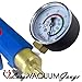 LeLuv Penis Pump Maxi Blue Handle with Gauge, Clear Hose - 9 inch Length x 2 inch Diameter Cylinder