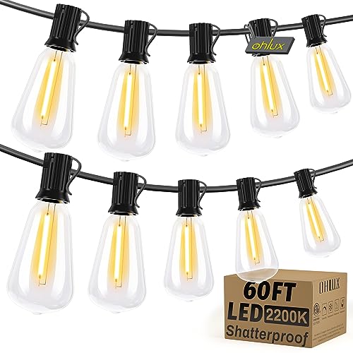 OHLUX Bistro String Lights Outdoor Deck Lights