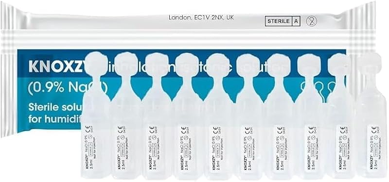 KNOXZY Isotonic Saline Solution 0.9% 2.5ml Vials 10 Count Inhalation