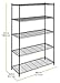 Whitmor Supreme 5 Tier Adjustable Shelving - 500 Pound Weight Capacity Per Shelf - Leveling Feet