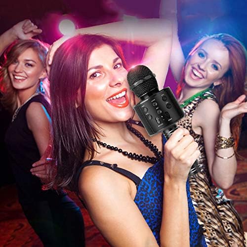 Karaoke microphone with Bluetooth connectivity, designed by Amolabe, priced at $14.99 as of August 9, 2023.