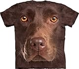 Chocolate Lab Face The Mountain Tee Shirt Child S-XL Adult S-5X