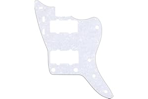 Musiclily Pro 13-Hole 65 60s Vintage Guitar Pickguard for Fender American Jazzmaster, 4Ply White Pearl