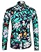 APTRO Men's Shirt Luxury Printing Pattern Long Sleeve Floral Shirt
