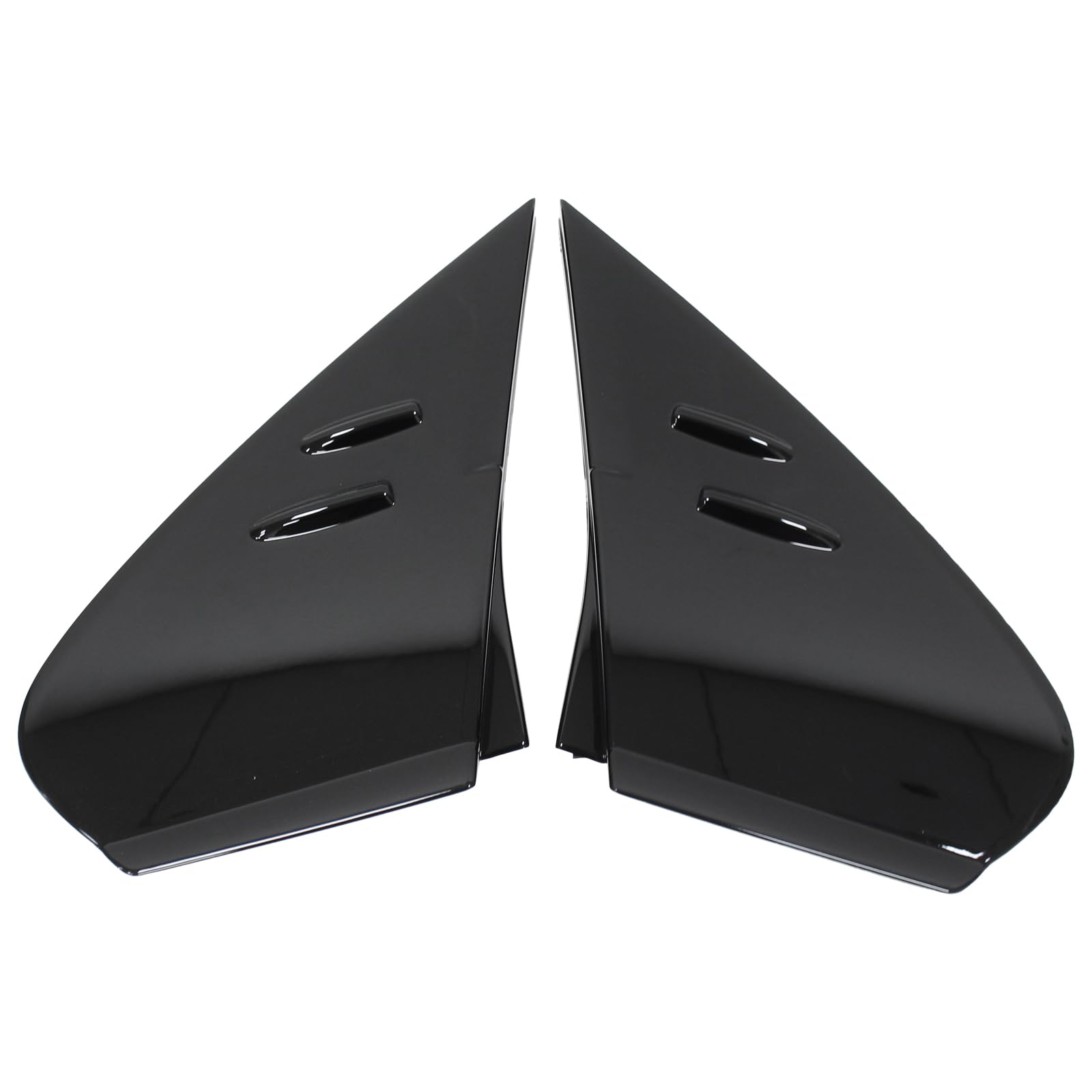 Photo 1 of MOTOKU Pair Left and Right Glossy Black Door Side View Mirror Corner Triangle Flag Molding Fender Cover Trim for Toyota Prius 2016-2021