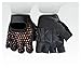 MESH WEIGHT LIFTING GEL PADDED LEATHER GLOVES TRAINING CYCLING GYM BLACK S-004P