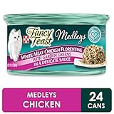 Purina Fancy Feast Gravy Wet Cat Food, Medleys White Meat Chicken Florentine With Garden Greens - (24) 3 oz. Cans