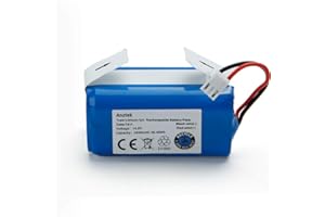 Anztek 3 Prong Plug Replacement Battery, Replace/Compatible for Shark ion RVbat700 Battery, Fit for rv700, rv720, rv725, rv750 Models, 14.8V 2600mAh Rechargeable (3 Prong Plug)