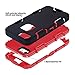ULAK Compatible with iPhone 5S Case, iPhone 5 Case, iPhone SE Case (2016 Released), Heavy Duty Shockproof Sport Rugged Drop Resistant Dustproof Protective Cover, Red (Not fit iPhone SE 2020 2022)