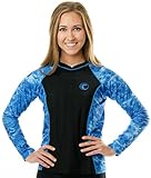 Aqua Design Women's Long Sleeve Big Wave UPF 50+ Sun Protection Rash Guard Shirt