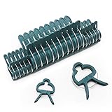 Sago Brothers Plant Support Clips 40 PCS for Gardening, Gentle Plant & Flower Clamps, Supporting Climbing Vines, Stalks, Stems - Works with Bamboo Stake, Tomato Cage, Trellis
