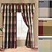 United Curtain Plaid Straight Valance, 54 by 18-Inch, Burgundy