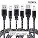 EverDigi 3Pack 6FT Lightning to USB Cable, Premium Nylon Braided Charging Cable Cord Compatible with iPhone 7/ 7 Plus/6/6s/6 plus/6s plus, iPhone 5/5s/5c,iPad, iPod & More (Black)