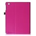 Fintie iPad 2/3/4 Case [Corner Protection] - [Multi-Angle Viewing] Folio Stand Smart Cover with Pocket, Auto Sleep / Wake for Apple iPad 2, iPad 3 & iPad 4th Gen Retina Display, Magenta