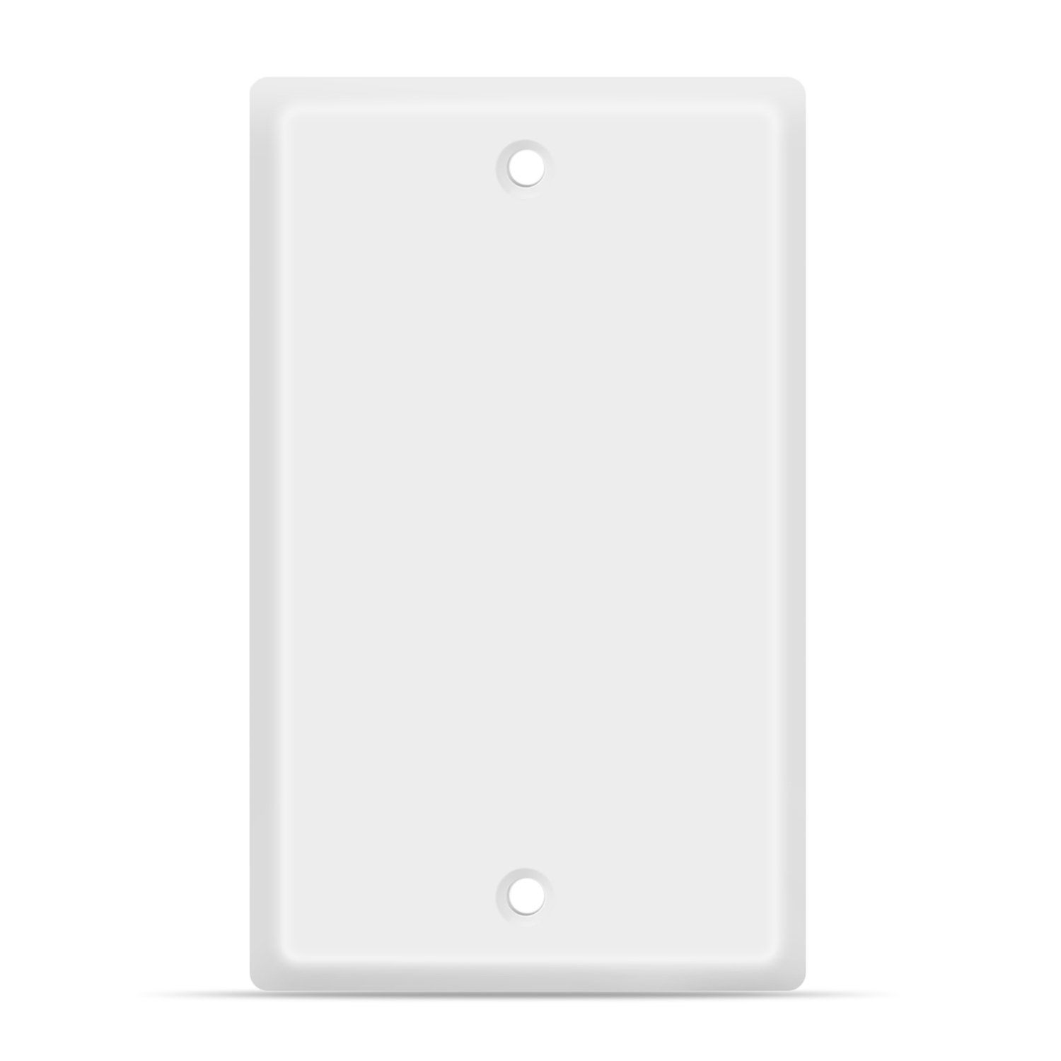 TNP Blank Wall Plate Outlet Cover ? Blank Faceplate Socket Insert Jack Plug Panel Cover Single Gang Standard Size (White)