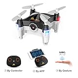 WiFi Mini Drone with Camera FPV RC Quadcopter with Dance Mode, Optical Flow, Altitude Hold and Headless Mode, Hand Movement Control Version, 2.4GHz