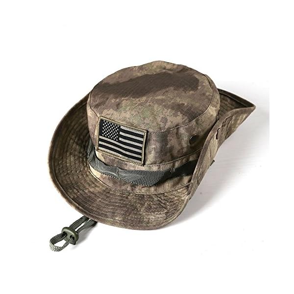 Sinddy-Military-Tactical-Head-Wearboonie-Hat-Cap-for-WargameSportsfishing-Outdoor-Activties-Acu-Camouflage-with-USA-Patch