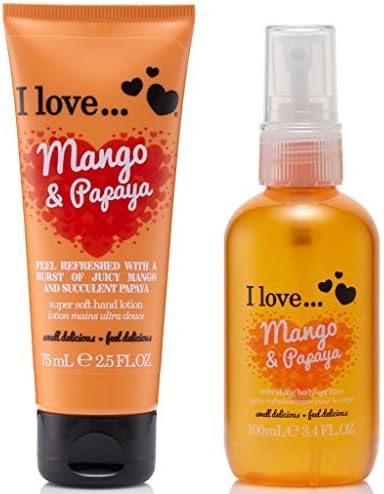 I Love?Mango & Papaya Body Spritzer 100ml & Hand Lotion 75ml Duo by I Love Love