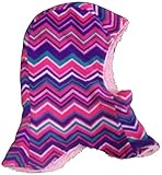 N'Ice Caps Kids Unisex Sherpa Lined Micro Fleece Balaclava Crusader (2-3yrs, purple/fuchsia/turq/pink)