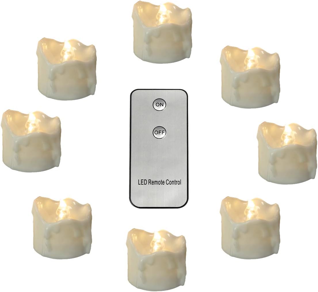 Warm White Tea Lights Battery Operated with Remote Control, 12pcs Electronic Unscented Candles Flickering Tea Lights for Home Décor, Kids’ Craft, Table, Hanging Tree