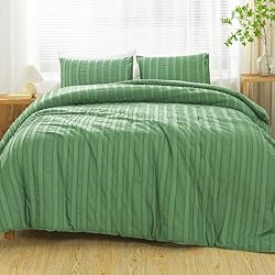 Andency Green Full Comforter Set, 3 Pieces Boho