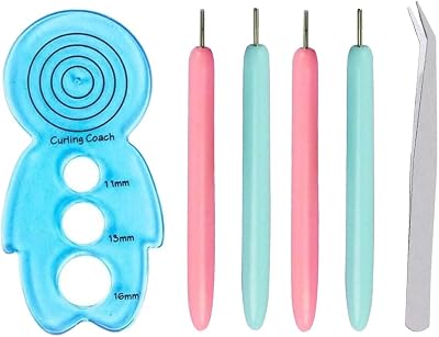 Lmyzcbzl Paper Quilling Tools Set 6 Pcs Flower Rolling Slotted Needle Pen DIY