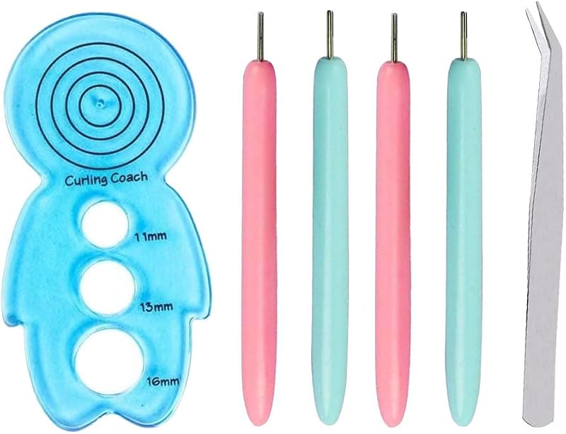 Lmyzcbzl Paper Quilling Tools Set 6 Pcs Flower Rolling Slotted Needle Pen DIY