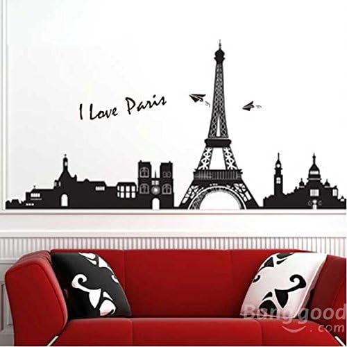KISSMYTWINS 3360CM Reuse Eiffel Tower PVC Wall Sticker TC954