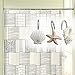 Image 12 Pcs Blue Green Llight Brown 3 Colors Beautiful Anti Rust Alloy Durable Seashell Shower Curtain Hooks Hangers Best Bathroom Decor (Light Brown)