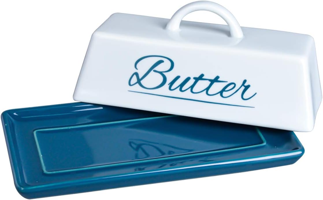 Butter Dish Ceramic Butter Tray Holder Butter Keeper Farmhouse Butter