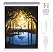 Papercut Light Boxes, 3D Shadow Box Led Light Night lamp, Decorative Mood Light for Kids and Adults, Baby Nursery Kids Bedroom Living Room Night Light(My Friend)