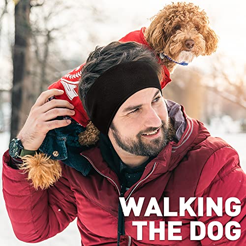 JOEYOUNG Fleece Ear Warmers for Men Women Kids Winter Headband