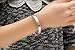 Merdia Women's 999 Sterling Silver Fu Flower Carved Bangle Bracelet 23g Weight for Wedding Gift