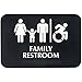 ADA Family/Handicap Accessible Restroom Sign with Braille, Toilet Door Plate for Business Restaurant, 9