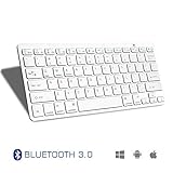 Accevo Wireless Bluetooth Keyboard, Universal Wireless Keyboard for iPad Air 2/Air, iPad Pro, iPad mini 4/3/2/1, Galaxy Tabs and Other Mobile Devices(White)