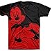 Disney Youth Boys Mickey Mouse Night and Day T Shirt - Black/Red