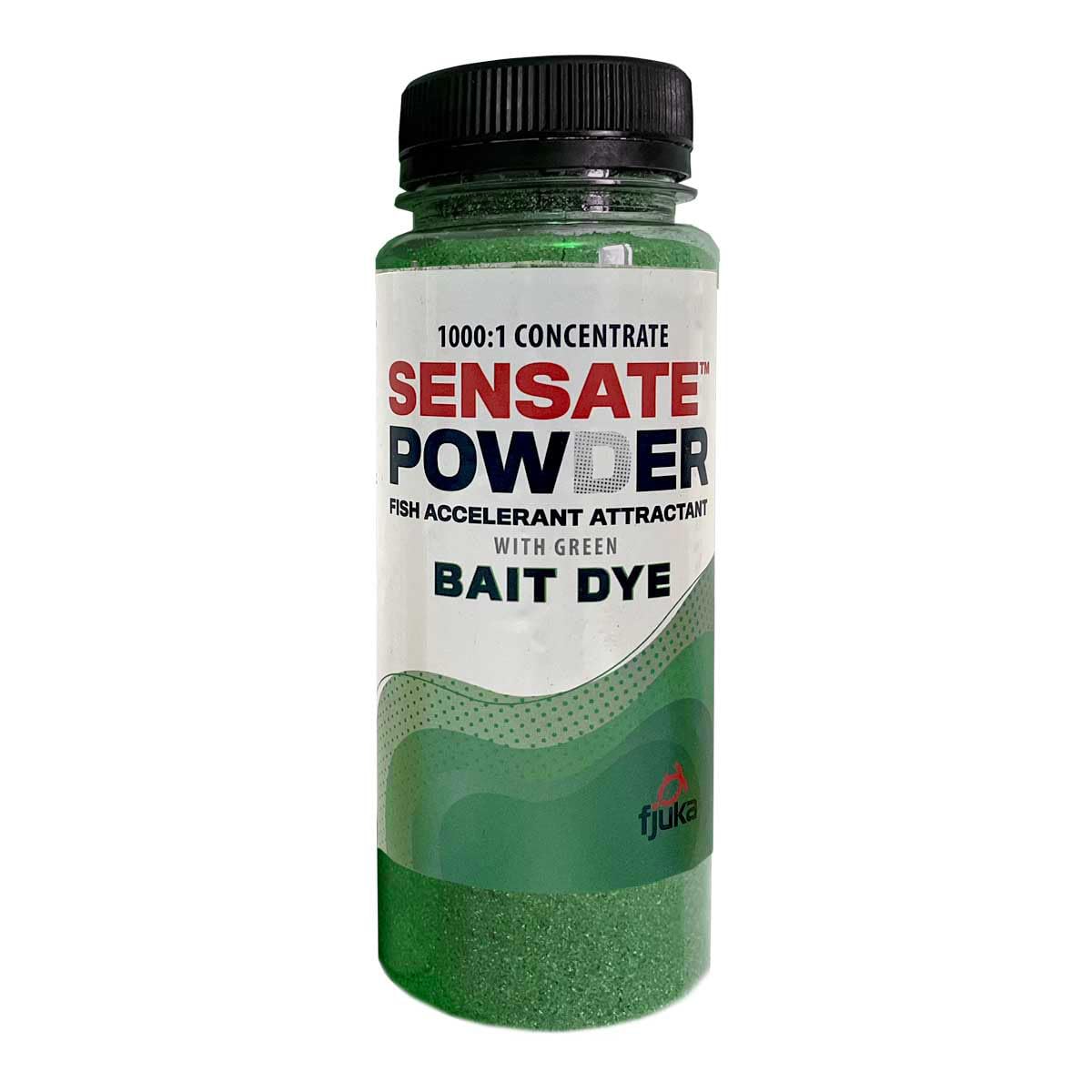 Fjuka Sensate Powder Green | Instant bait boost | For maggots, pellets, meat, corn, boilies